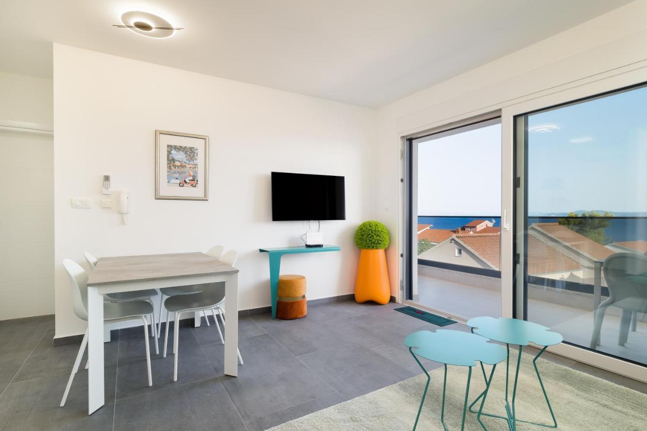 Luxury Apartment- Balcony- Private Rooftop And Jacuzzi- Common Pool Трогир Экстерьер фото
